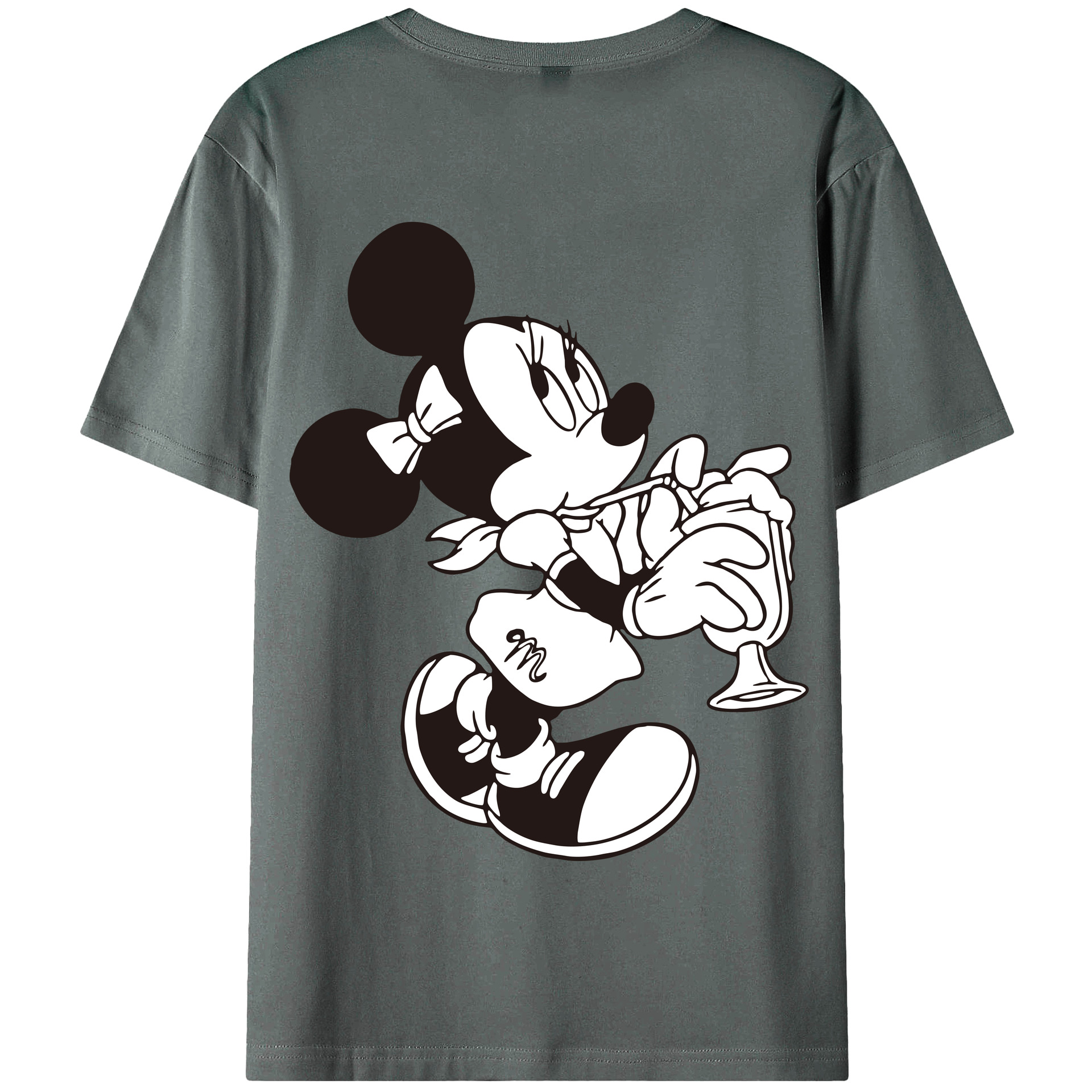 （画像用） ミッキーマウス Mickey Mouse 綿100％半袖Tシャツ（背面プリント）